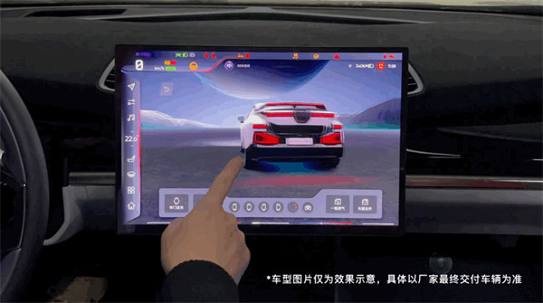 HiPhi Z的3D数字车车辆模型支持 360 度动态交互显示，无论如何旋转放大都能呈现细腻的交互画质.jpg